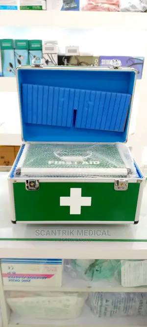 Aluminum First Aid Kit Box - Green (Big Size)