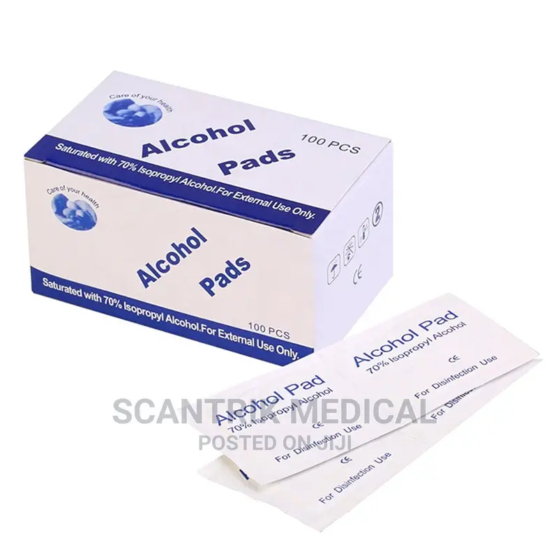 Portable 100pcs/Box Alcohol Swab Pads