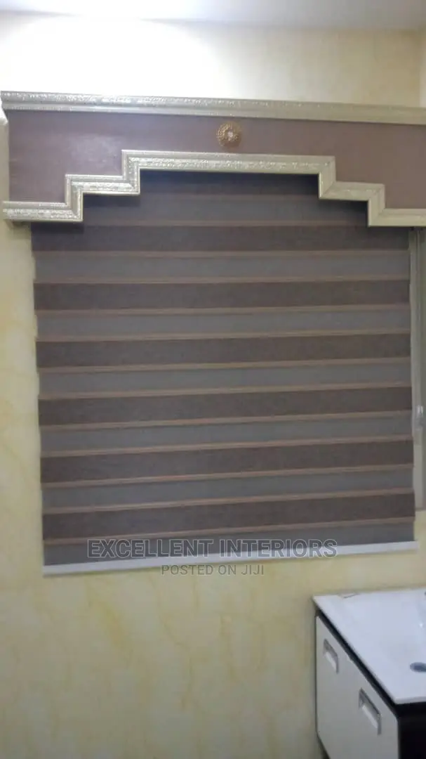 Day and Night Window Blind With Board Design.