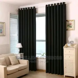 Quality Plain Black Curtain.