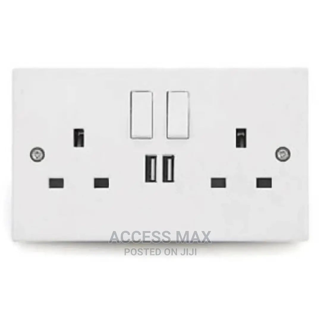 13 Amps Double Socket With Usb( Available Now Any Quantities
