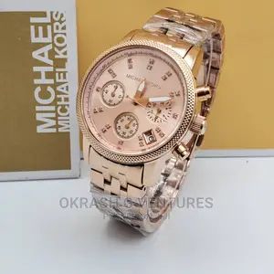 Michael Kors (MK) Chronograph Rose Gold Watch for Women's