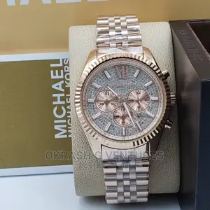 Michael Kors Chronograph Rose Gold Chain Watch