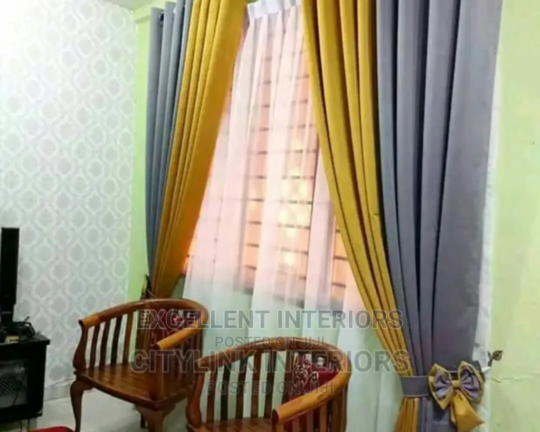 Mixed Colored Plain Curtain