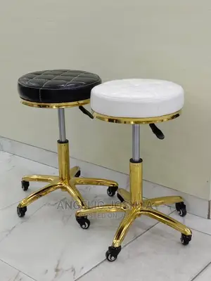 Round Gold Plated Stool