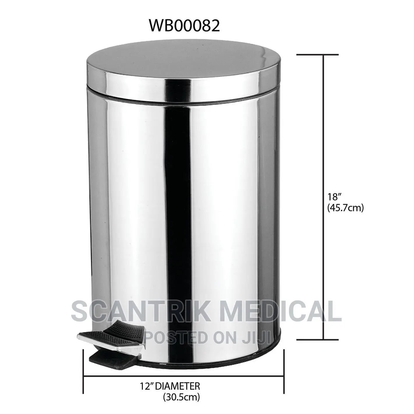 Stainless Steel Silver Dustbin
