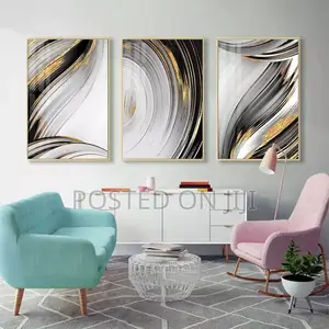 Abstract Black And Gold Canvas Print