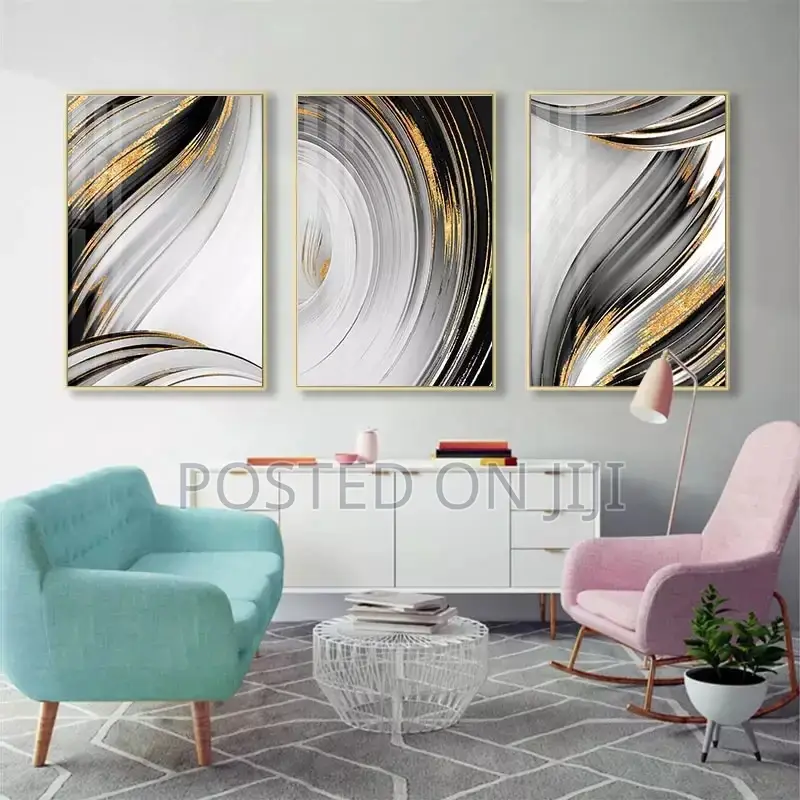 Abstract Black And Gold Canvas Print