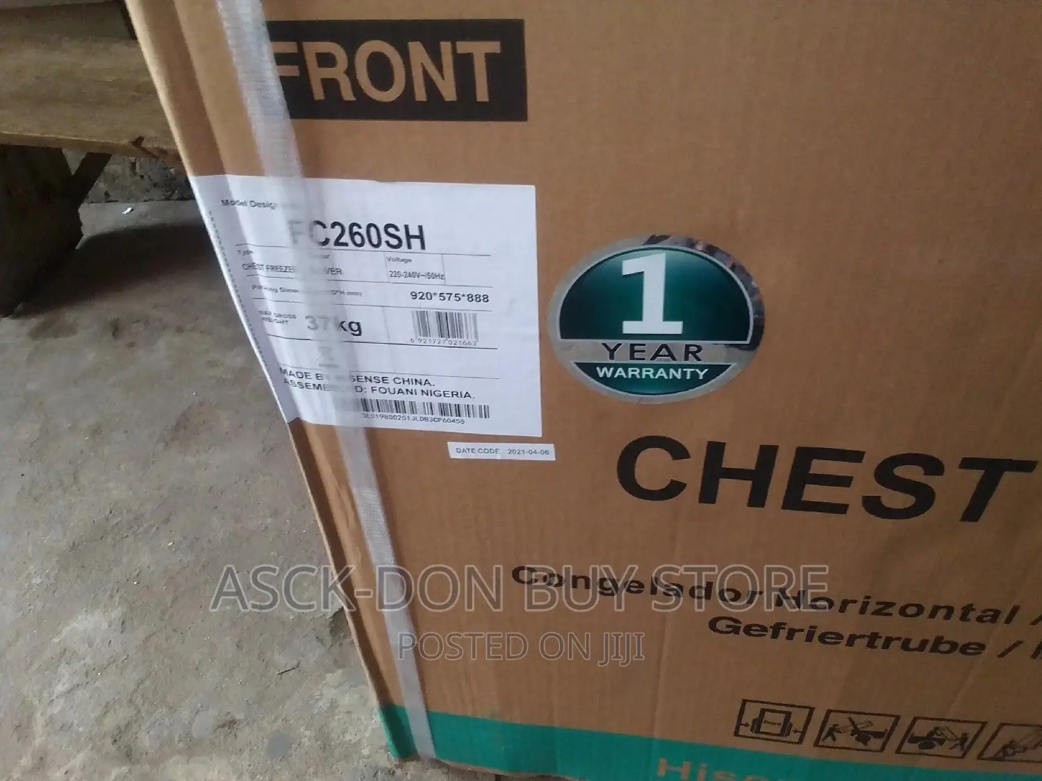 240liters Chest Freezer Hisense