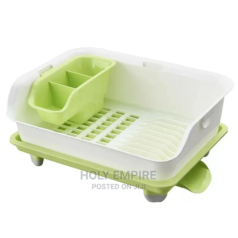 Double Layer Dish Drying Rack Storage Drain Rack