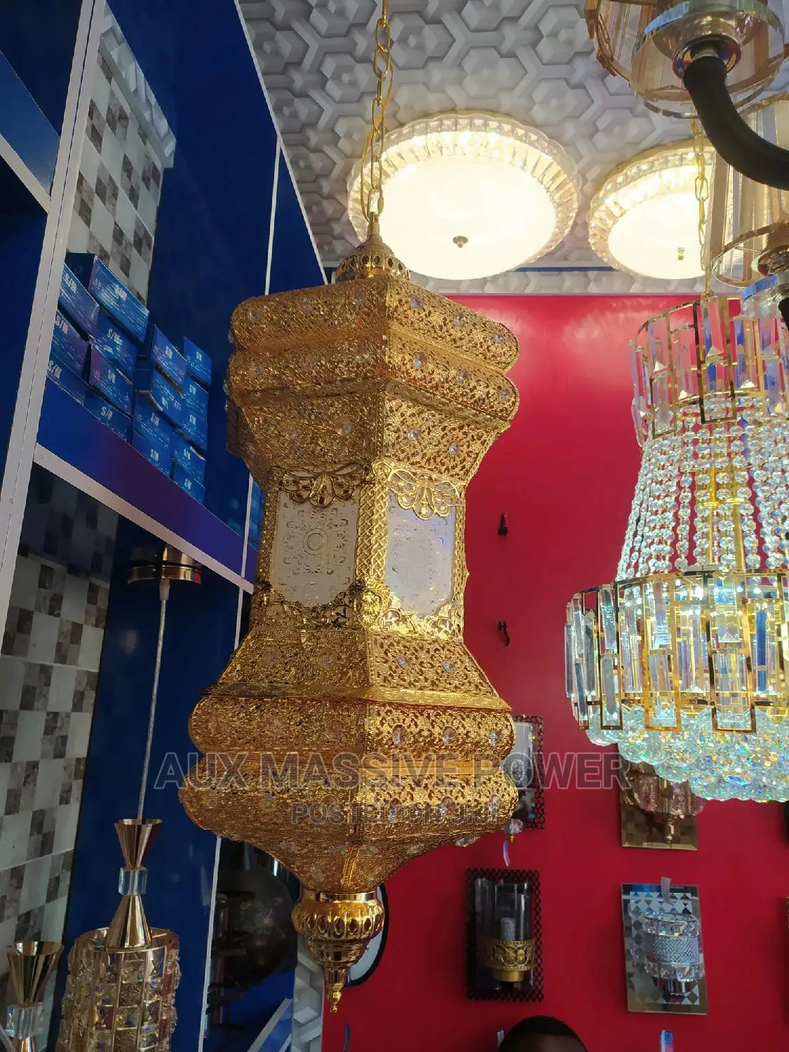 Golden Pendant Chandelier