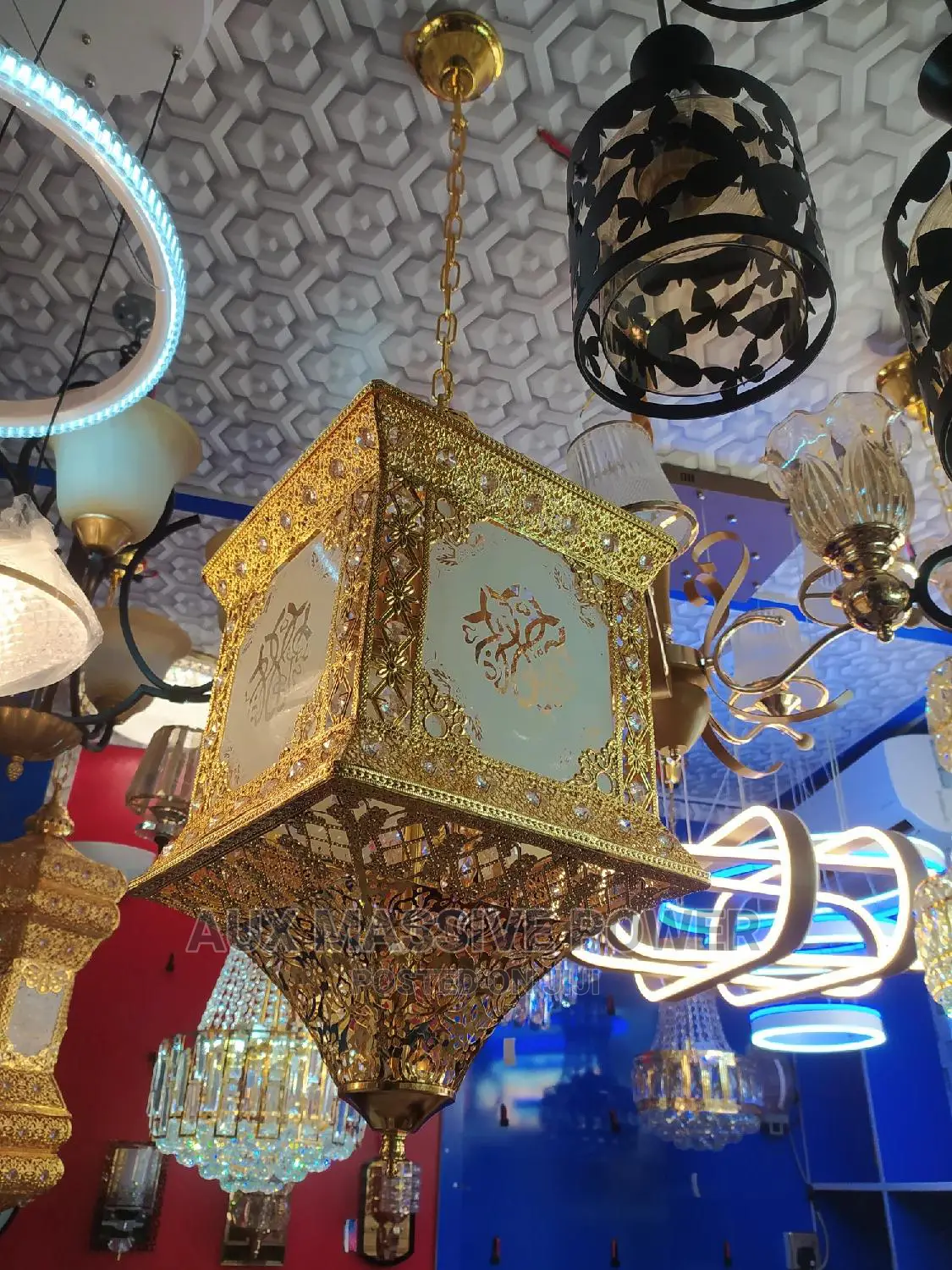 Golden Pendant Chandelier Light