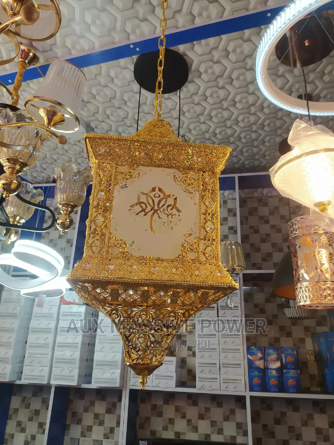 Golden Pendant Chandelier Light