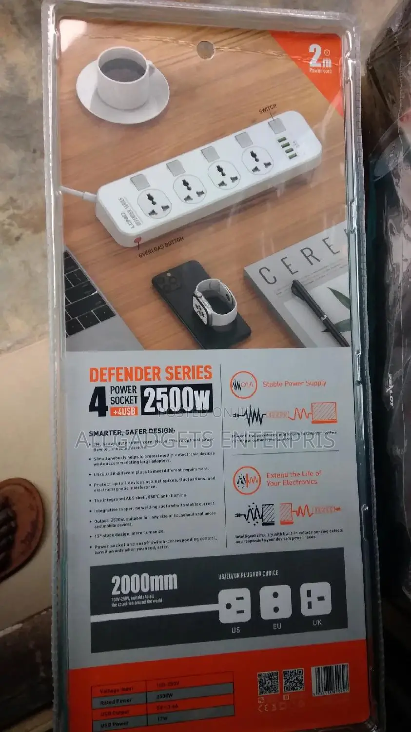 2500W Power Soch With 4usb.