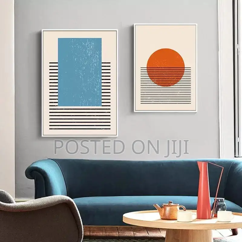 Modern Abstract Black Line Poster and Print
