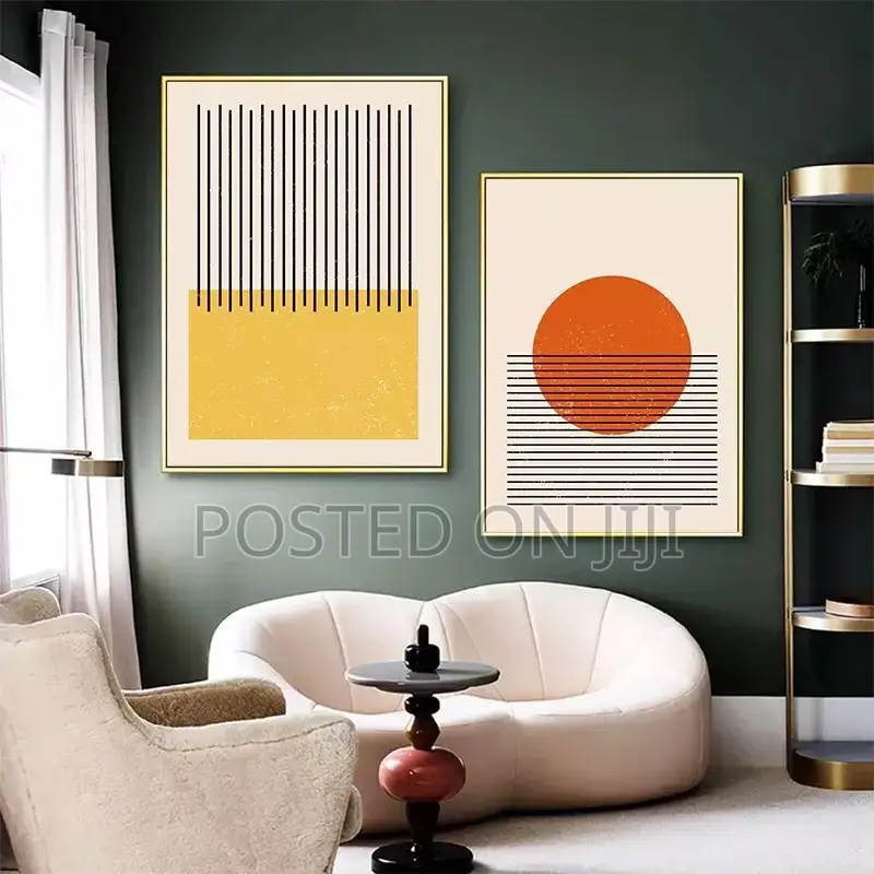 Modern Abstract Black Line Poster and Print