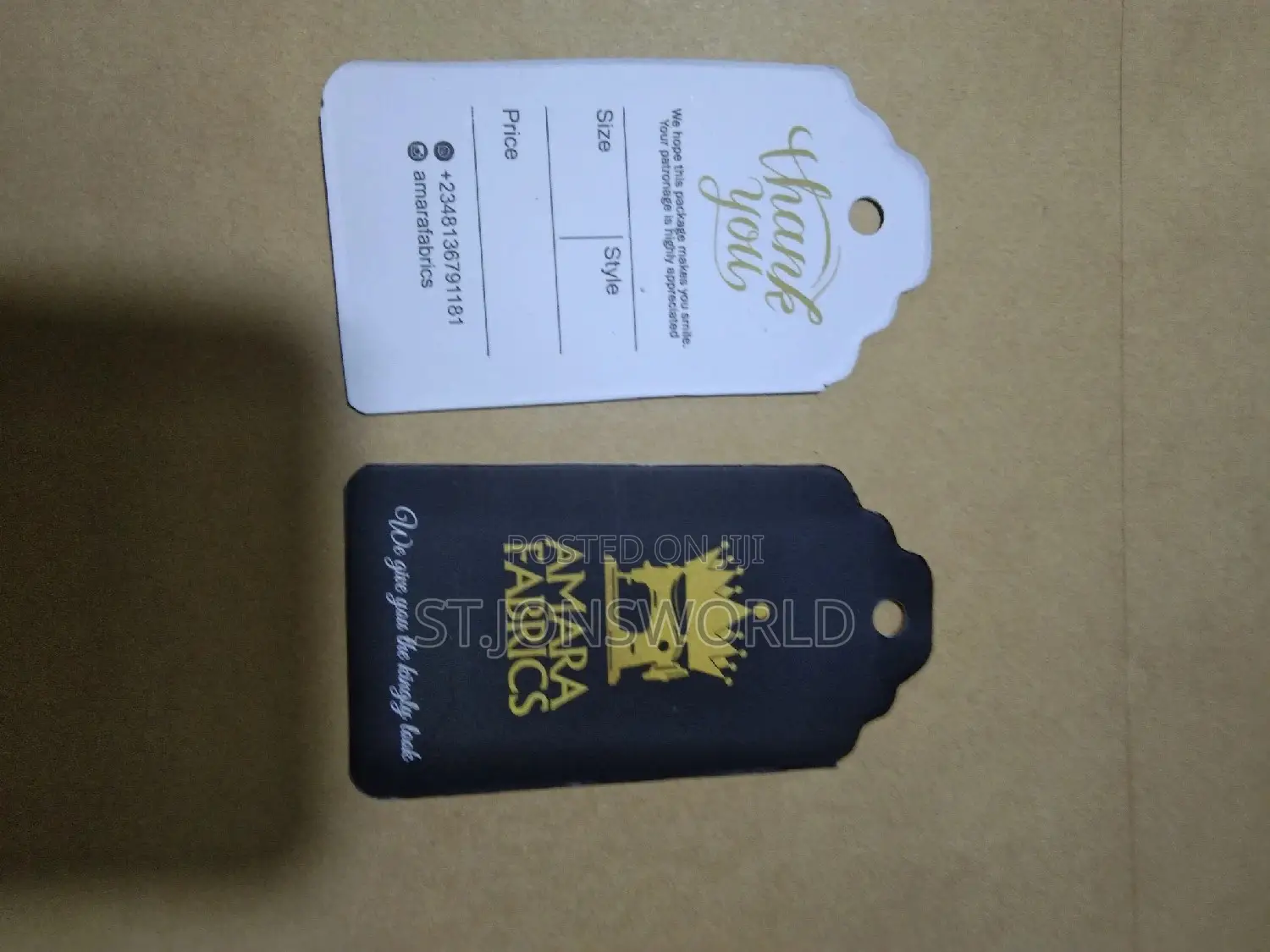 Tag Clothing Labels