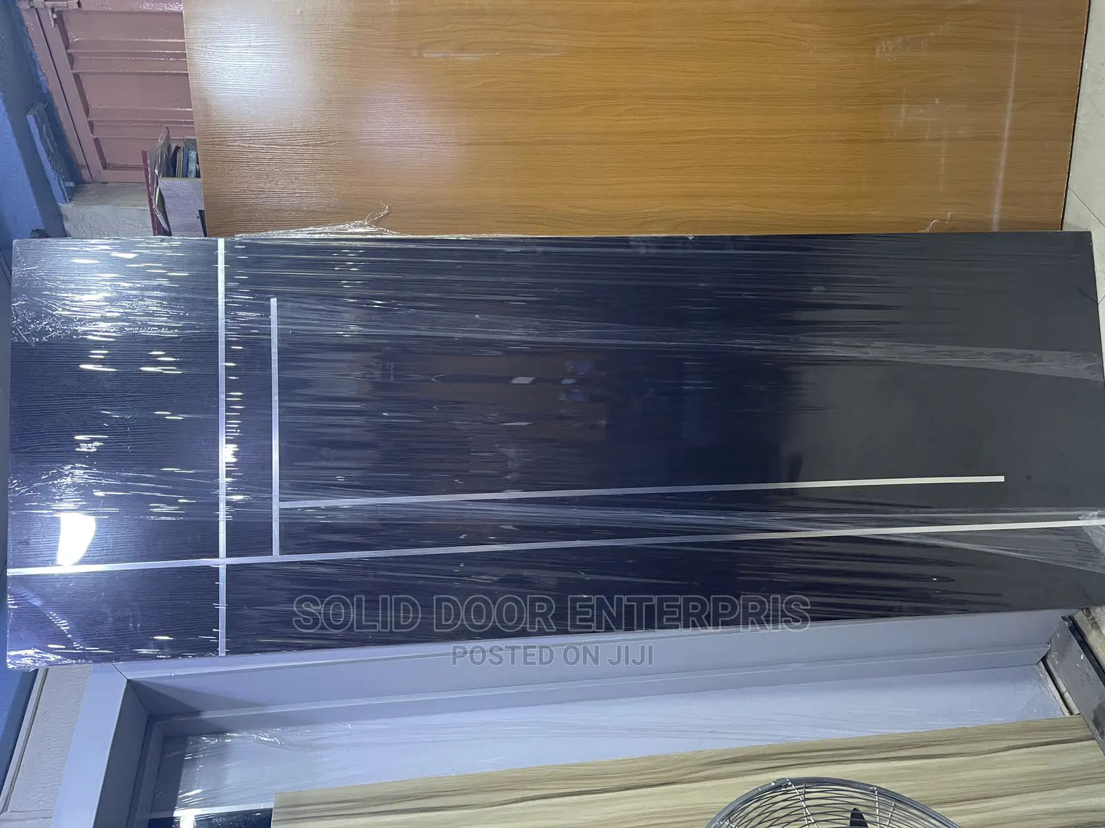 Extral Hight HDF Door With Stainless Chrome