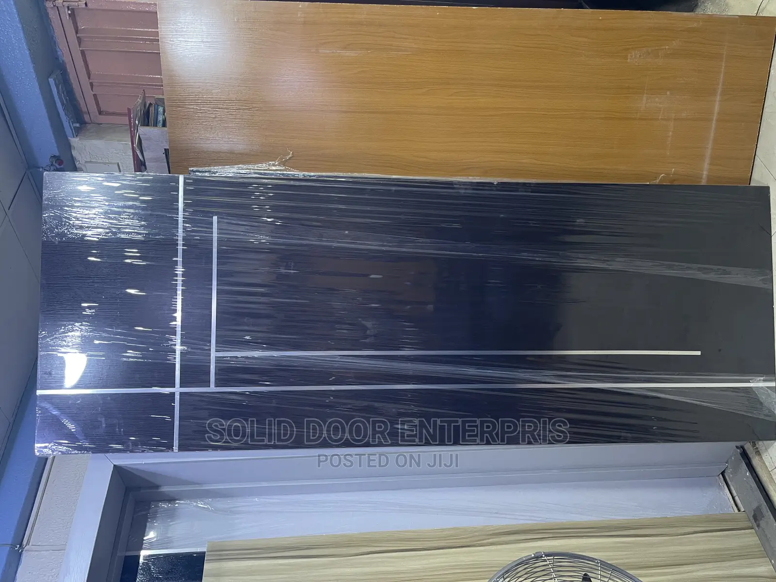 Extral Hight HDF Door With Stainless Chrome