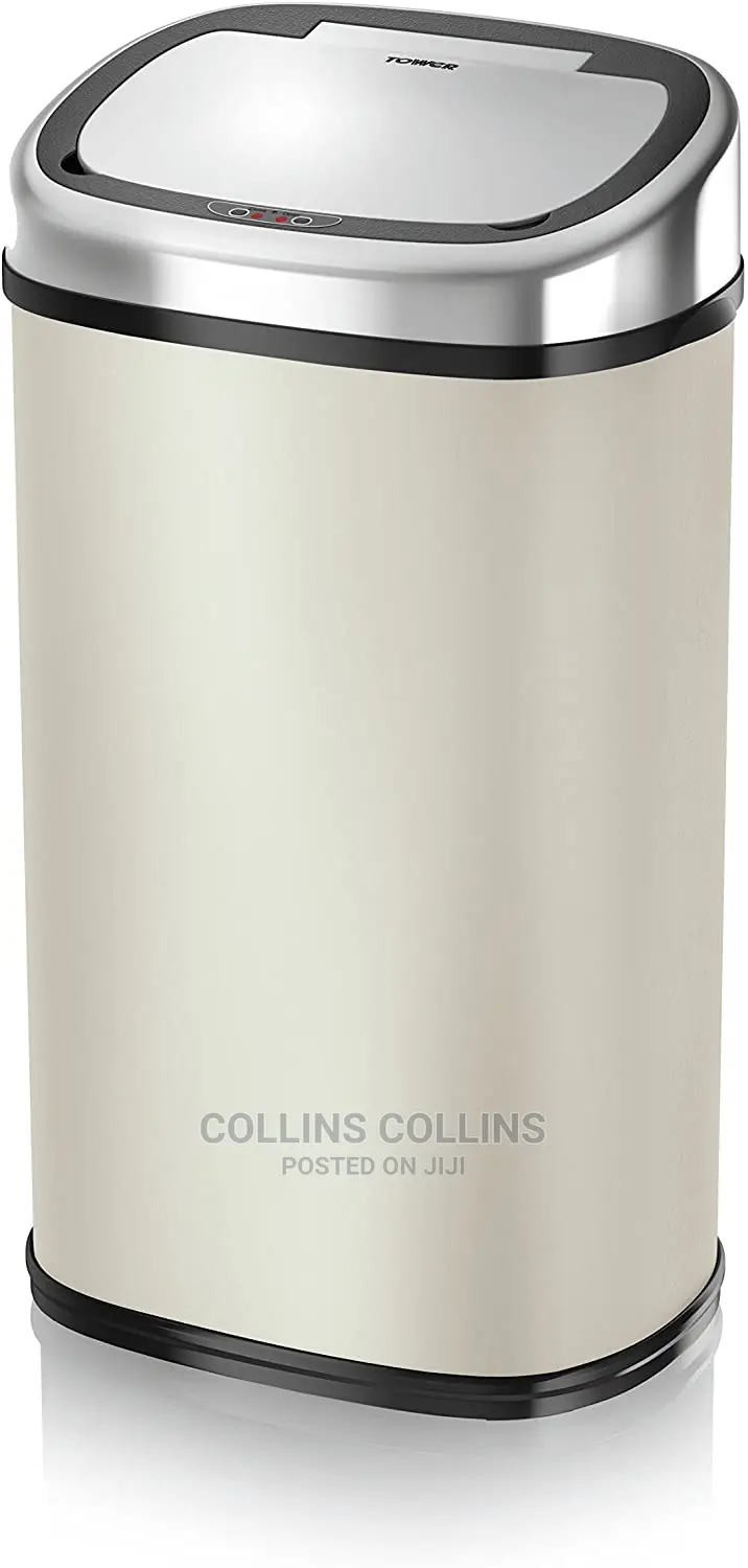 Tower T80903 Square Sensor Bin With , 58 Litre