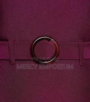 Burgundy Belted Swimsuit