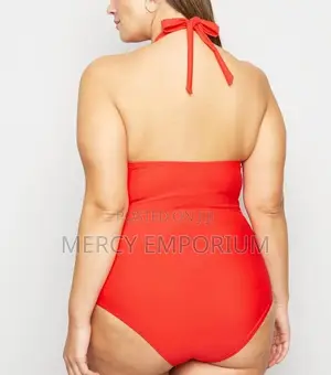 Curves Red 'Lift Shape' v Front Swimsuit