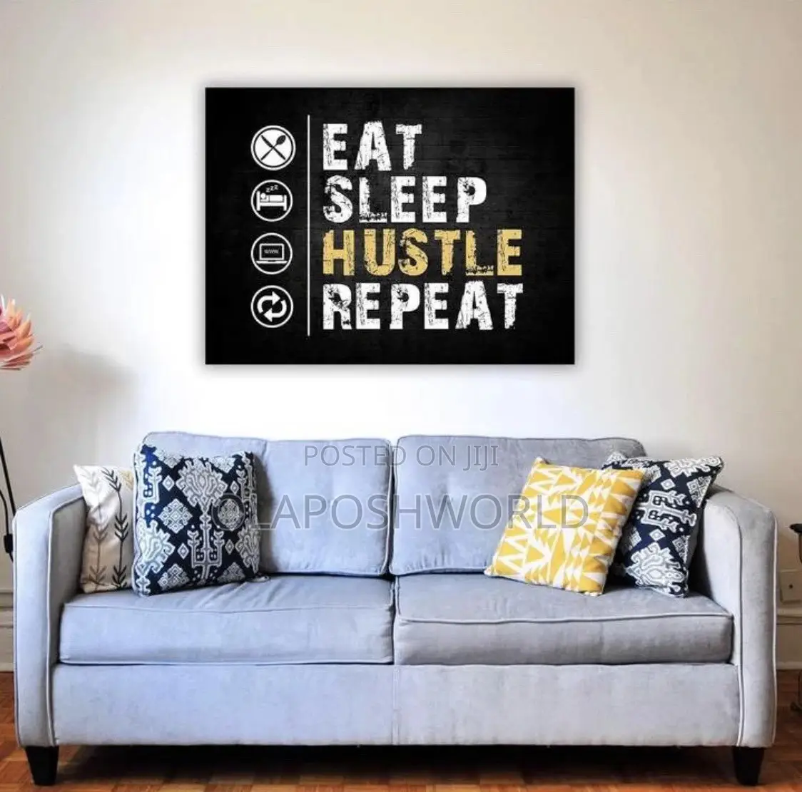 Hustle Canvas Wall Art