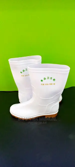 Hospital Rubber Safe Rain Boots in White