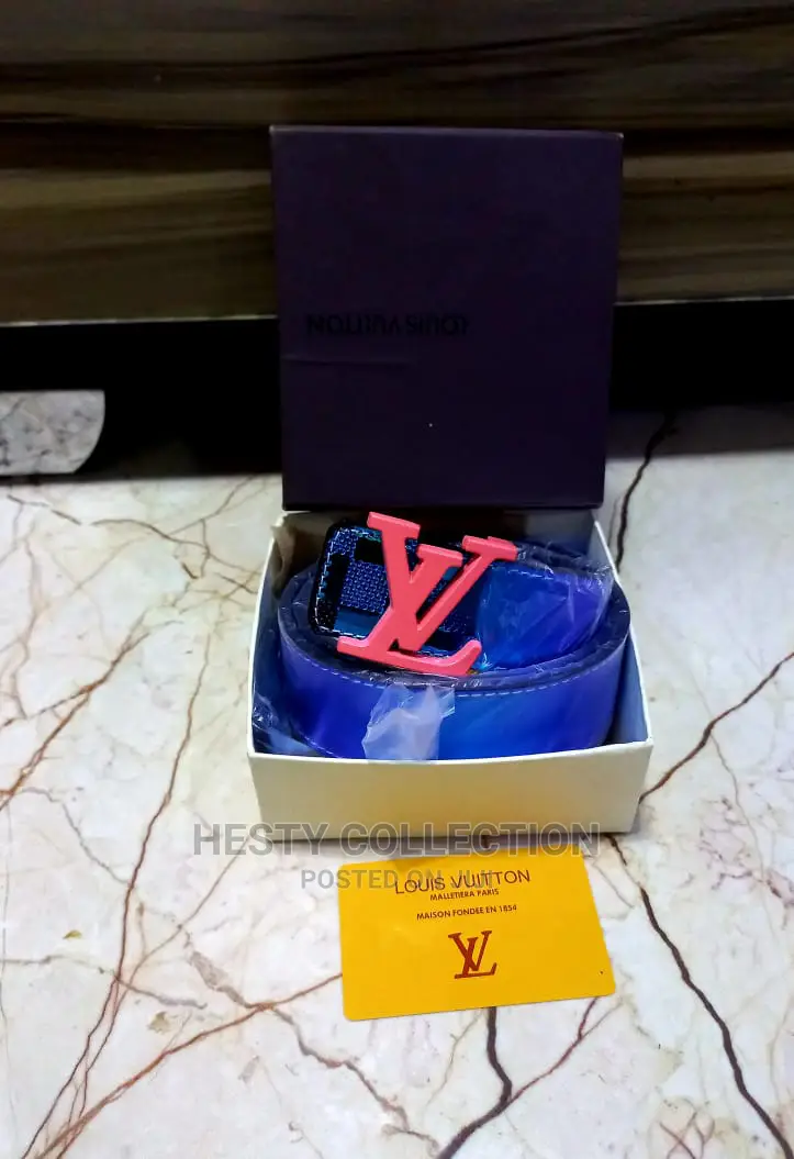 Leather Designer Belt: Louis Vuitton