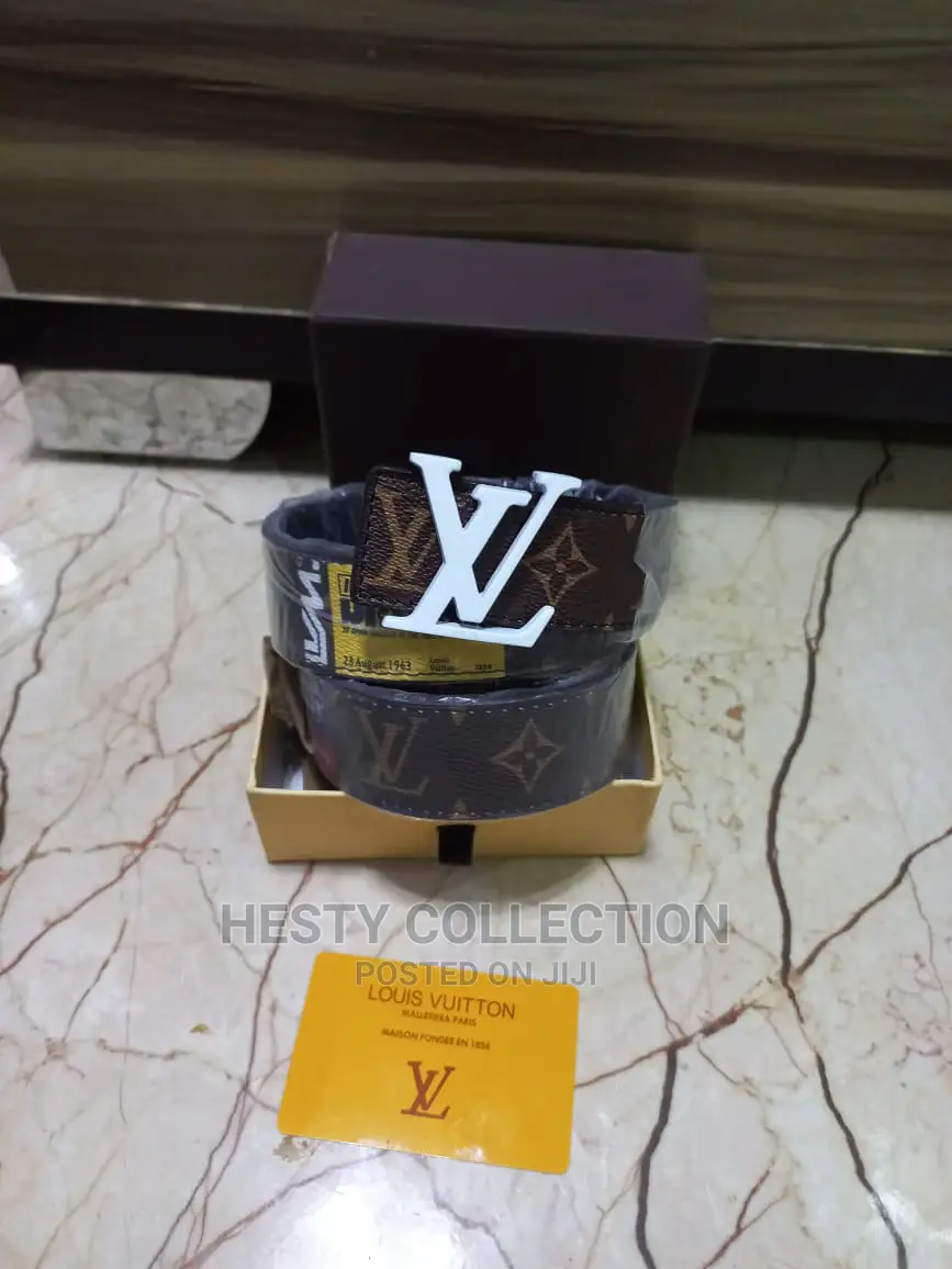 Leather Designer Belt: Louis Vuitton