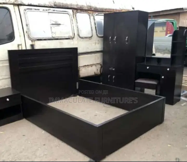 Set of Bedframe and Wardrobe