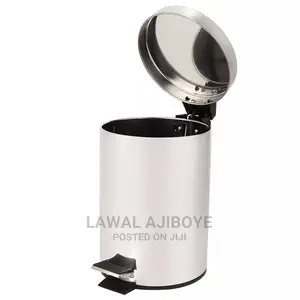 12l Stainless Steel Step Pedal Trash Can Household Rubbish