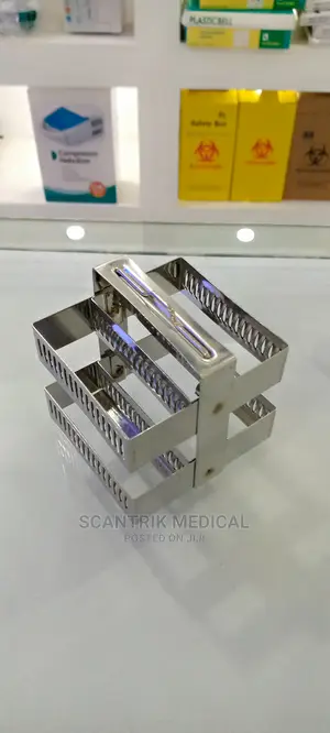 Staining Rack, 100 Slides, Aluminum With Handles