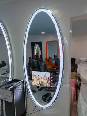 Oval Shape Mirror With Tv