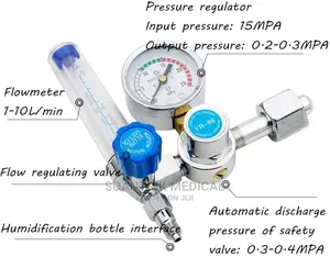 Regulator, W/Flowmeter Humidifier Bottle