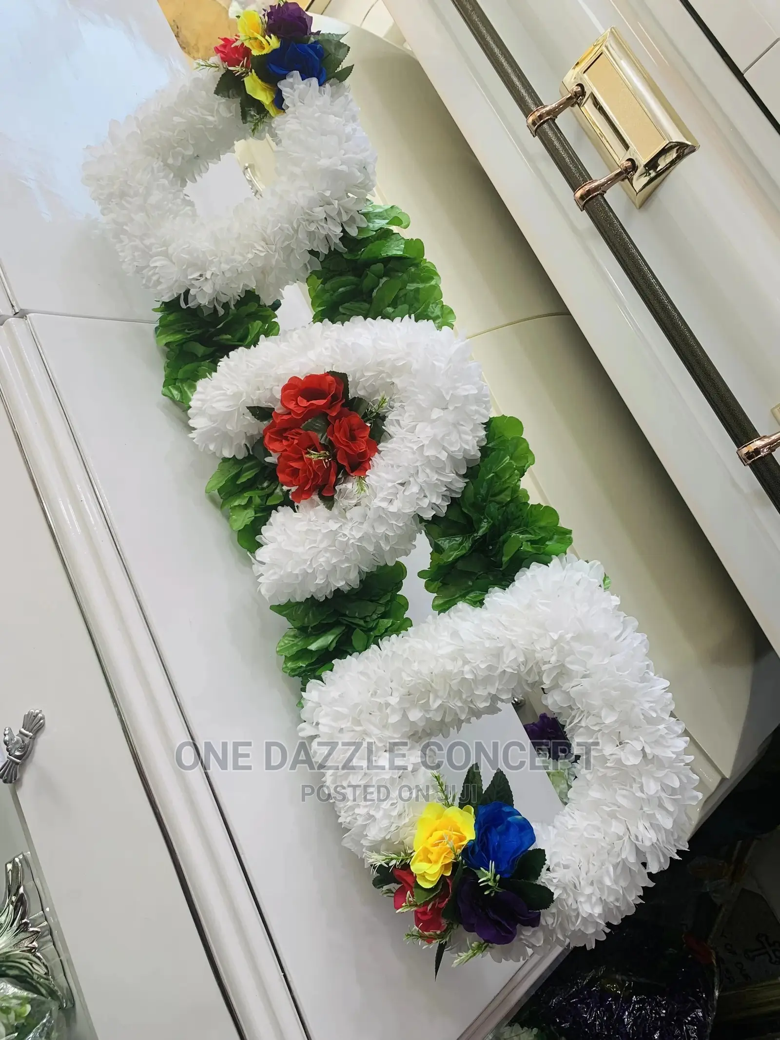 White Funeral Wreath