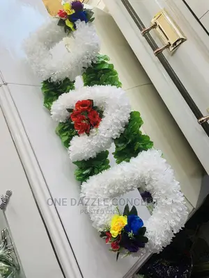 White Funeral Wreath