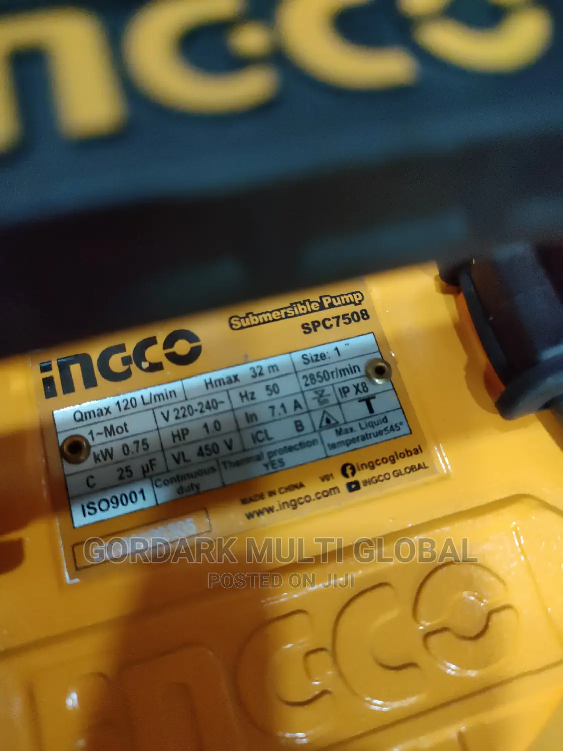 Ingco Submersible Pump 1hp 1"