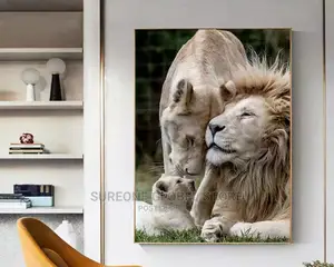 Photo - Lion Family Framed Artwork