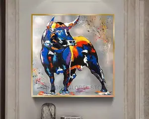 Bull Artwork Framed With Quality Frame