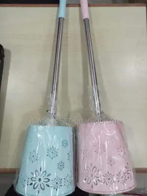 2pcs Toilet Brush With Stainless Handle