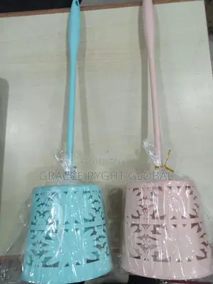 2pcs Toilet Brush With Stainless Handle
