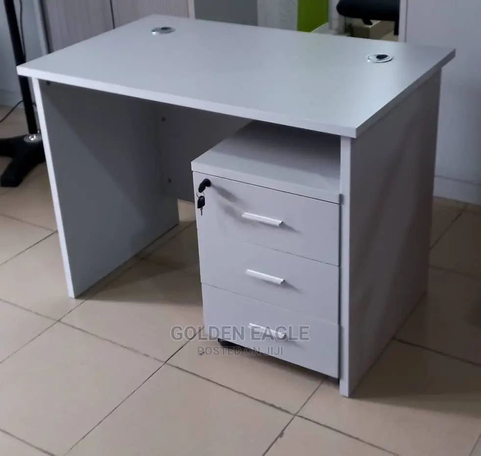 120cm Office Table With Mobel Drawer