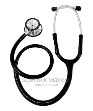 Dual Head Stethoscope for Doctors and Students- Black