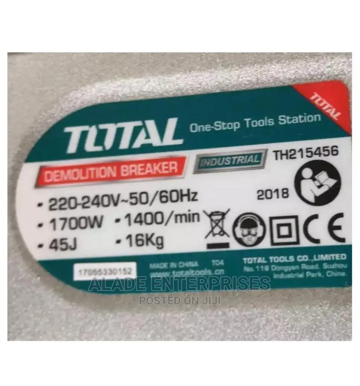 Total Industrial Jack Hammer