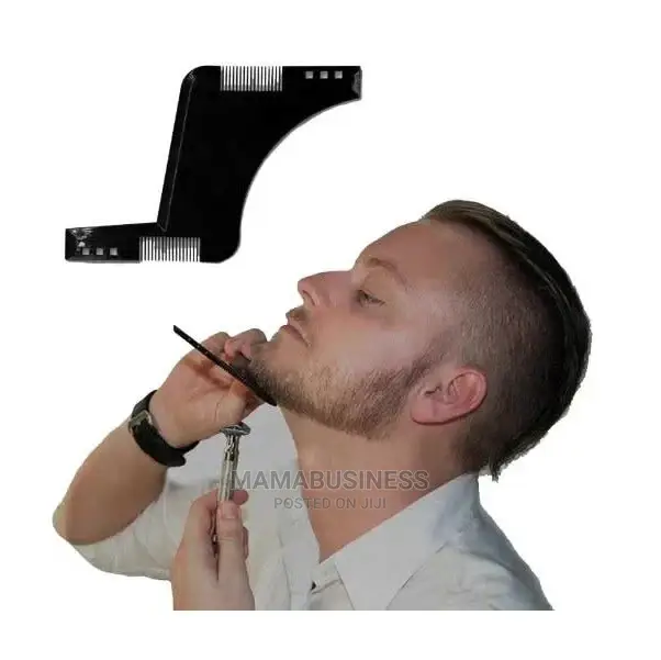 Beard Shaping Template Beard Comb Trimmer - Black