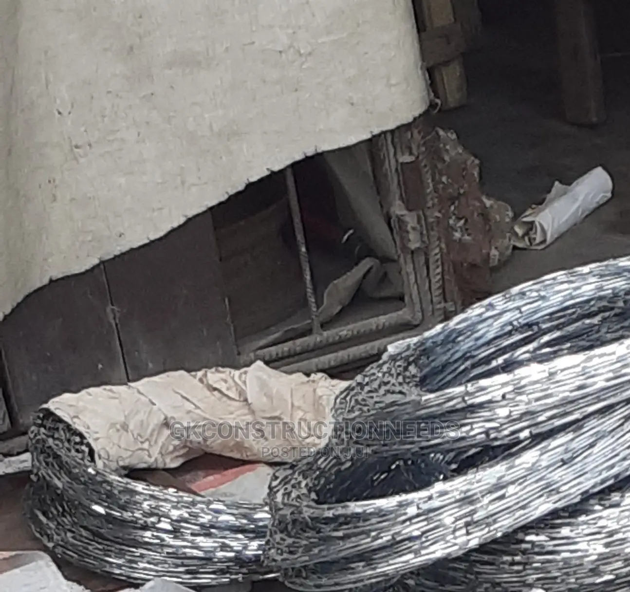 Wire on Fence for Security