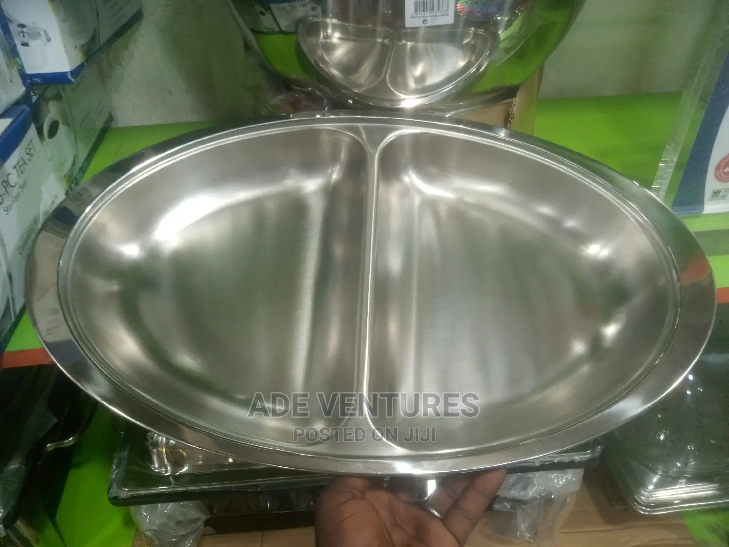Two Portion Chafing Dish.