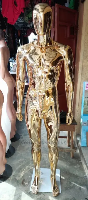 Male Chrome Gold Full Body Display Fashion Mannequins