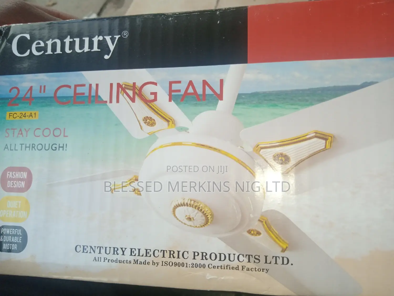 Century Ceiling Fan 24" Short Blade